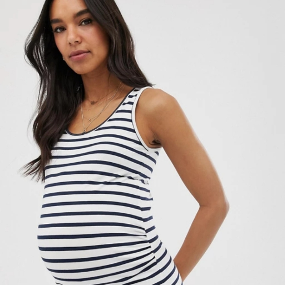 Maternity organic cotton maxi dress